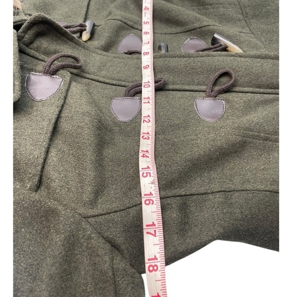 WET SEAL Women's Olive Green Toggle Jacket with Faux Fur Trim Size: S - Picture 5 of 9